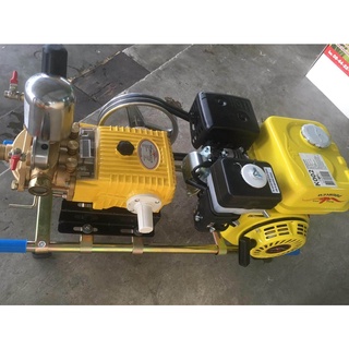 ปั๊มพ่นยาพร้อมเครื่องยนต์ 5.5 แรงม้า แบบ 2 ระบบ 2 IN 1 Ram pump with Gasoline Engine ยี่ห้อ ควายทอง รุ่น K086+K001