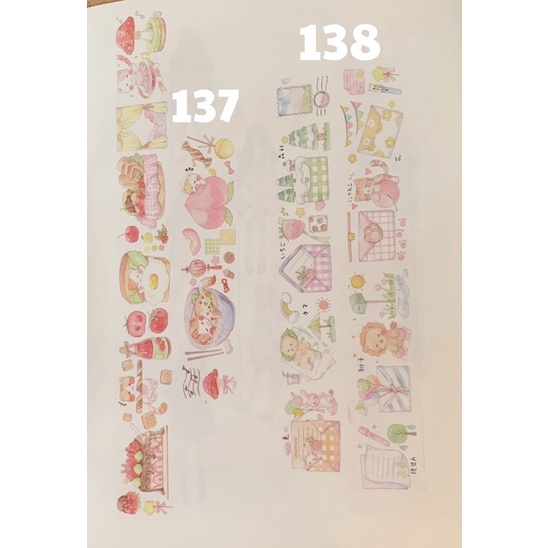 WASHI TAPES# 9 วาชิเทป แบ่งขาย เทป หลายลาย