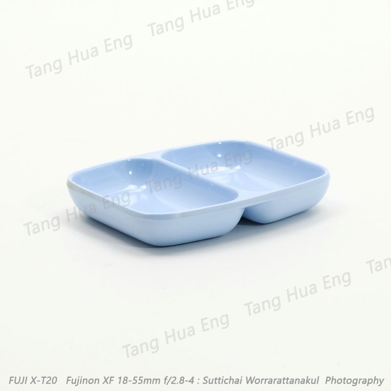 (  1 โหล ) ถ้วยน้ำจิ้ม 2 ช่องตราฟาวเวอร์แวร์/ซุปเปอร์แวร์ 3.5" D188-3.5