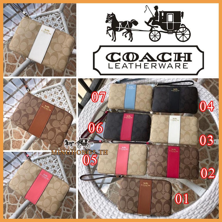 coach กระเป๋าคล้องมือรุ่นใหม่ . มีการเปลี่ยนแปลงที่จอ ความจุขนาดใหญ่ F58035