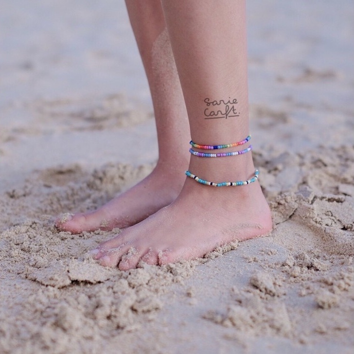ส่งจากไทย!!! สร้อยข้อเท้า สร้อยข้อเท้าลูกปัด กำไลข้อเท้า anklet ไอเทมไปทะเล