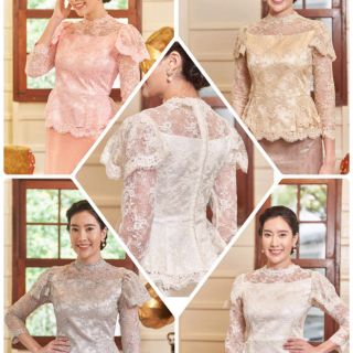 ชุดไทย เสื้อลูกไม้ เกรดพรีเมี่ยม สวยเรียบ ดูดี สำหรับใส่ออกงานสำคัญๆ งานมงคลต่างๆ