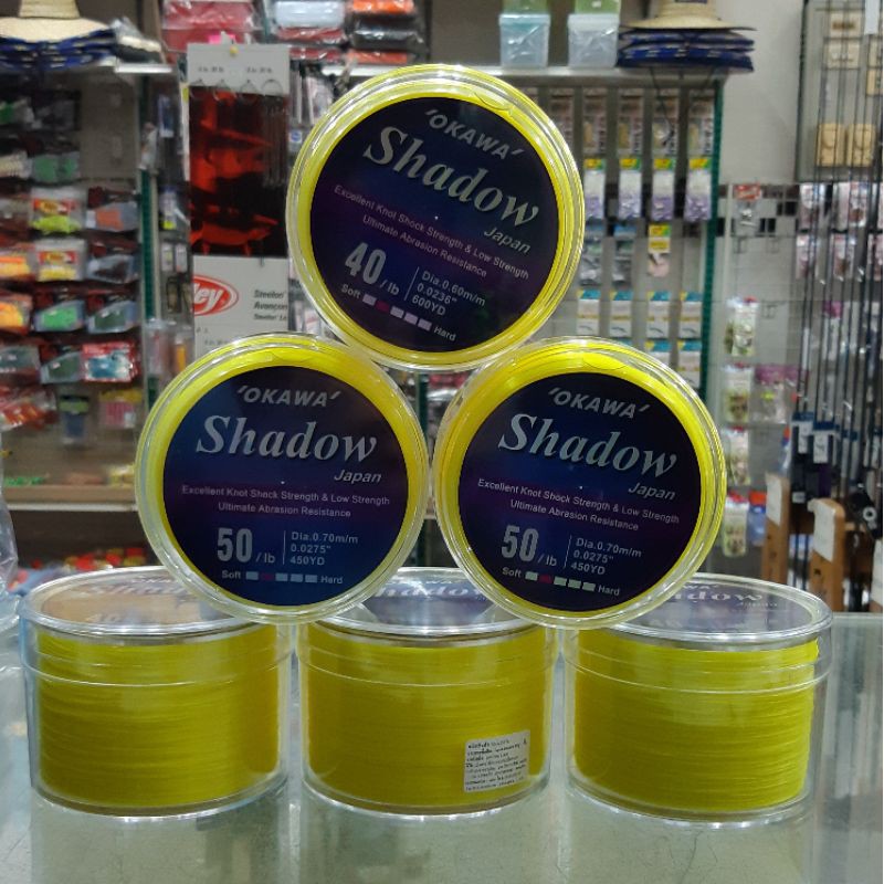 สายเอ็นเต็ม OKAWA-SHADOW ม้วนใหญ่สุดคุ้ม สายเอ็นปอนใหญ่ เหมาะกับงาน ตกปลาทะเล ปลาบึก สวายใหญ่
