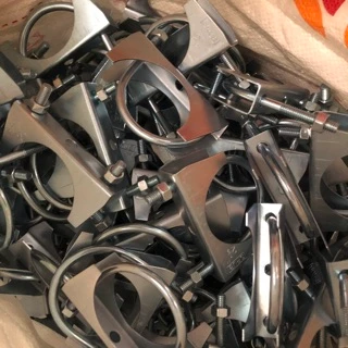 U-Bolt Clamp ยูโบลท์+ประกับ เหล็ก (ยูแคล้ม) ยึดจับท่อ