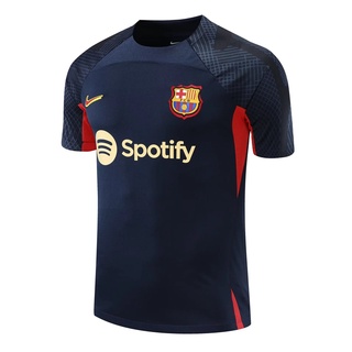 เสื้อยืด ลายทีมชาติฟุตบอล Barcelona Training Jersey 22 23 สีน้ําเงินเข้ม