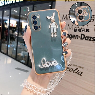 การ์ตูน น่ารัก กระต่าย OPPO Reno 7Z 5G 5 5Pro 4 4Pro 3 3Pro 2 2F 10X zoom 4Z Reno7Z Reno5 Reno4 Reno3 Pro Reno2 Reno2F RenoZ Reno4Z เคสซิลิโคน TPUสีพื้น case ความคุ้มครองเต็มรูปแบบ เคสโทรศัพท์