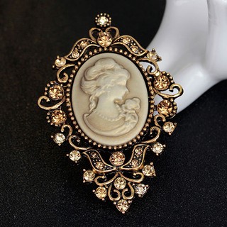 เข็มกลัด Gold Vintage Cameo