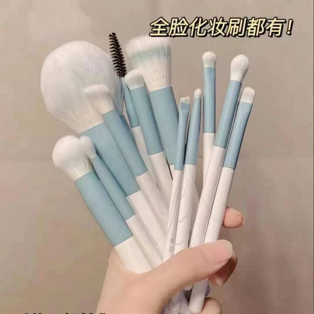 ชุดแปรงแต่งหน้า ขนแปรงนุ่มพิเศษ ลายจุด สีใส ไม่ผูกหน้า Li Jiaqi