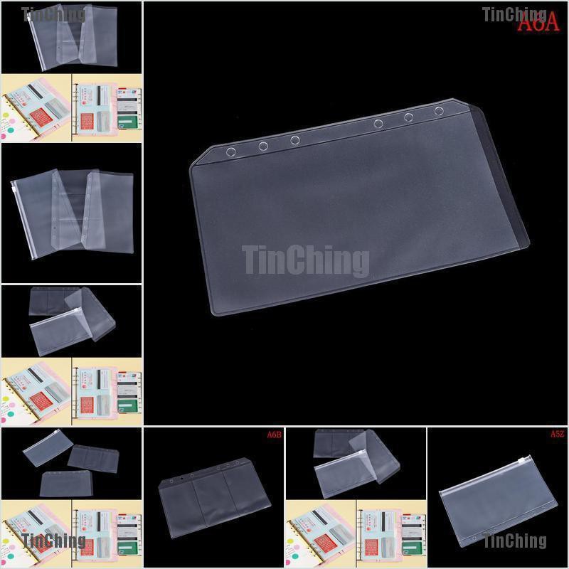 TinChing A5/A6 Transparent Zip Lock Envelope Binder Pocket Refill