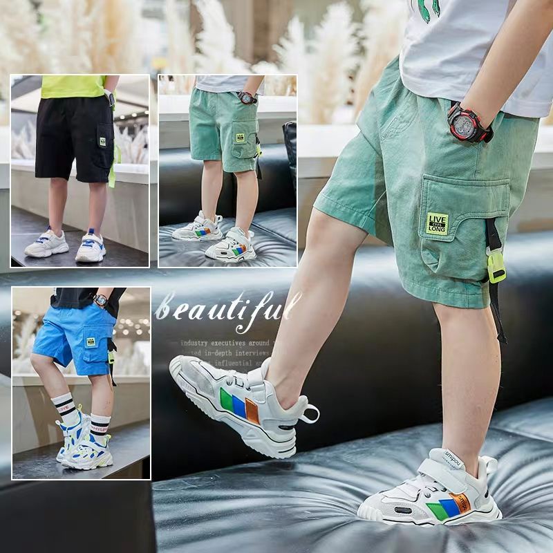 【พร้อมส่ง】 กางเกงขาสั้นลําลอง ผ้าฝ้าย แฟชั่นฤดูร้อน สําหรับเด็กผู้ชาย#39; s กางเกงขาสั้น สําหรับเด็กผู้ชาย อายุ 3-14 ปี