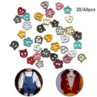 Diacha 20/40Pcs Mini Metal Buckle 4mm Cartoon Style Buttons For Doll Clothes