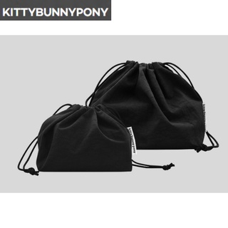 [KBP] กระเป๋าใส่ของอวบอิ่ม ลาย Kitty Bunny Pony_ Easy Black