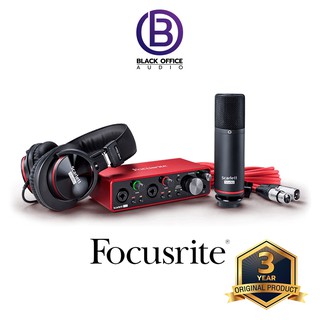 Focusrite Scarlett 2i2 Studio Pack (3rd Gen) ชุดบันทึกเสียง / ออดิโออินเตอร์เฟส / Audio Interface (BlackOfficeAudio)