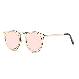 แว่นตา GAMT Polarized Round Sunglasses - Pink เลนส์Polarized ปรอทชมพู ให้ภาพคมชัด