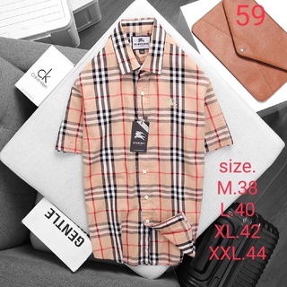 พร้อมส่ง🌵 burberry เสื้อเชิ้ตแขนสั้น [👕สวยแท้ 💯%]