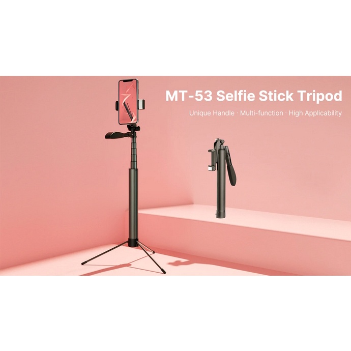 ใหม่ Ulanzi MT-53 ขาตั้งกล้องไม้เซลฟี่ 160 ซม. พร้อมรีโมทบลูทูธ กันสั่น สําหรับไลฟ์สด ถ่ายทอดสด