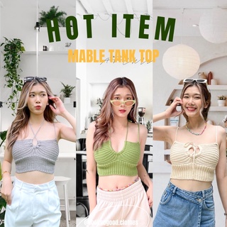 Mable Top✨ เสื้อครอปไหมพรมสวยมาก พร้อมส่ง‼️