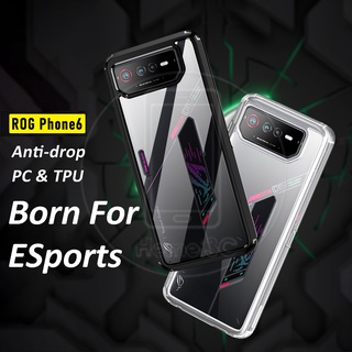 【เคส+กระจกนิรภัย】เคสโทรศัพท์มือถืออะคริลิคใส แบบแข็ง สําหรับ ASUS ROG Phone 6 6D ROG6