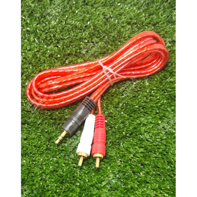 สาย1ออก2 สายสัญญาณAV/TR STER3.5มิลท้ายRCA2ทางยาว1.5ม.สาย3หัวสเตอร์ (สีแล้วแต่ทางร้านจะจัดส่งให้คะ)