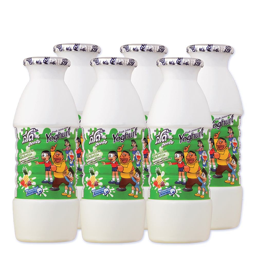 ดีโด้ น้ำรสผลไม้รวมผสมโยเกิร์ต 150 ซีซี 6 ขวด x 1 แพ็ค Deedo Mixed Fruit Juice with Yoghurt 150 cc. 