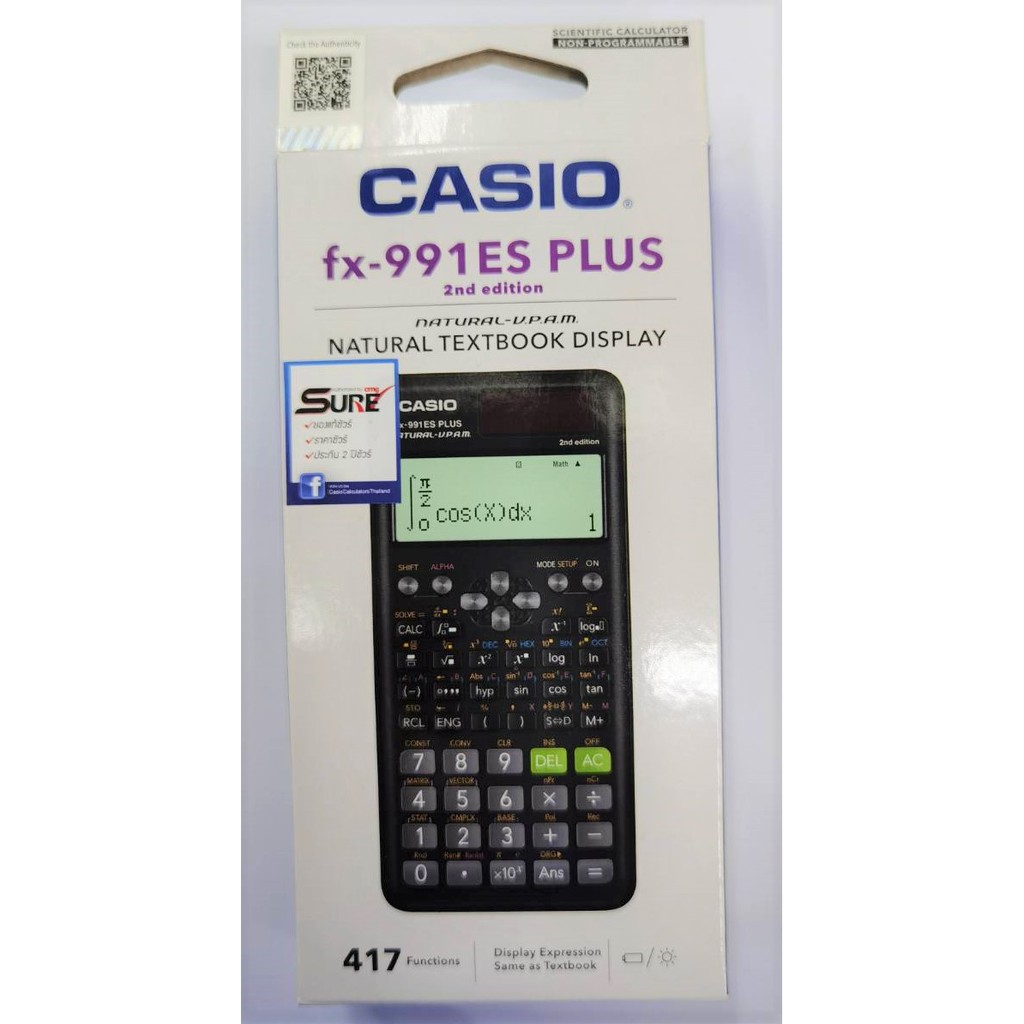 เครื่องคิดเลข Casio Fx-991Es plus 2nd Edtion ของแท้ ประกัน 2 ปี
