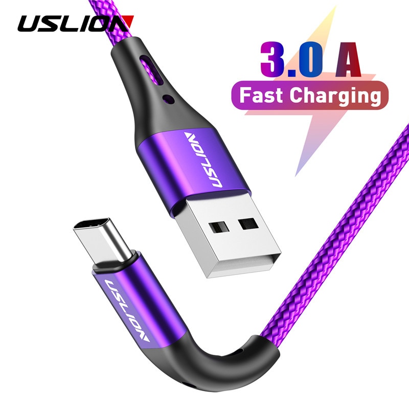 Original USLION 3A USB Type C Data Cable For Samsung Galaxy S10 S9