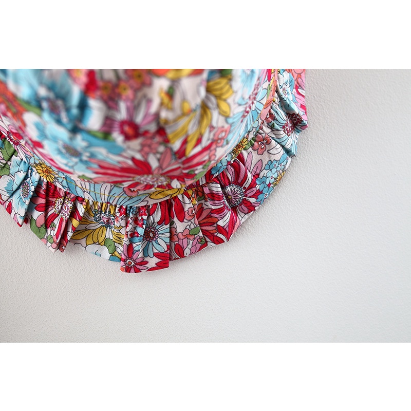 ชุดเดรสกระโปรง แขนกุด ลายดอกไม้ ประดับโบว์ เหมาะกับฤดูร้อน สําหรับเด็กวัยหัดเดิน - รูปที่ 6