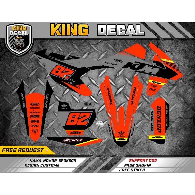 DECAL KTM 250 2017 DECAL STICKER KTM 250 2017 DECAL STICKER KTM 250 FULL BODY CUSTOME