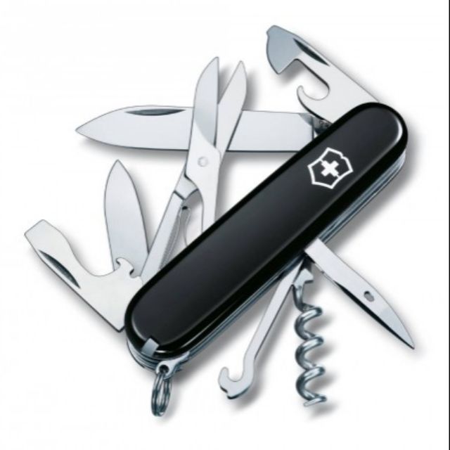 [GENUINE] มีดพับอเนกประสงค์ Victorinox รุ่น CLIMBER Black​ (1.3703.3)​ ของใหม่ ของแท้
