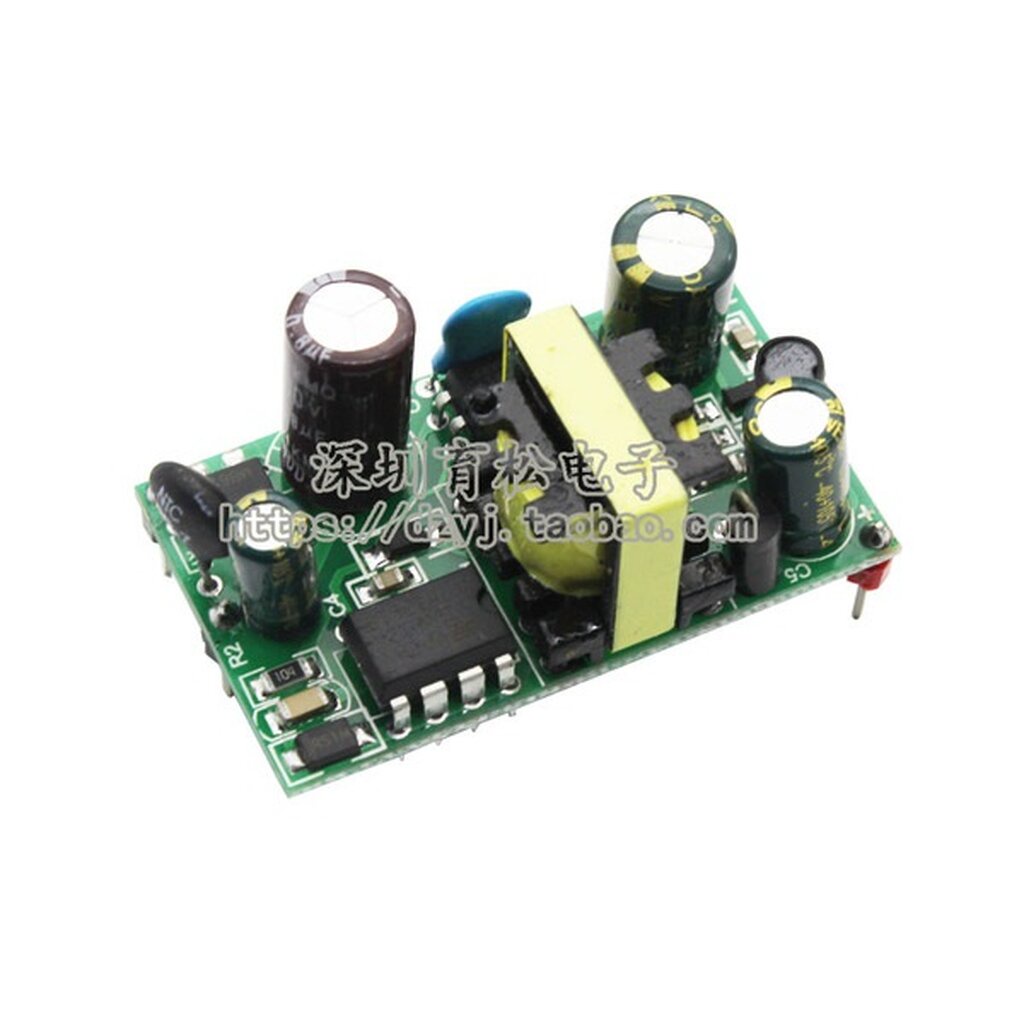 โมดูลแปลงไฟจาก 220V เป็น 5V กระแสต่อเนื่อง 1A สูงสุด 1.2A (AC - DC Step Down Module 220V AC to 5V DC