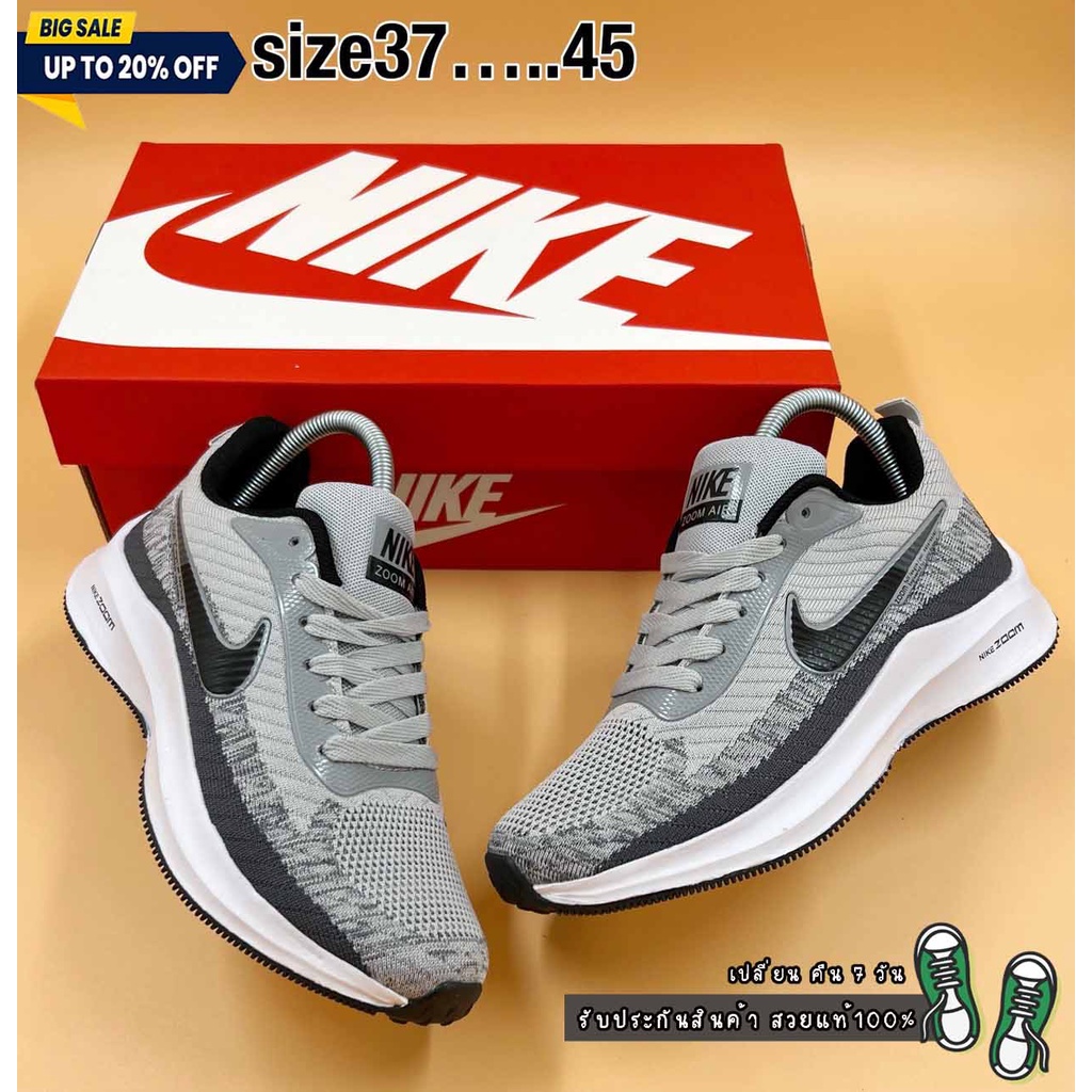 🚛รองเท้ากีฬาN-ZoomX 🏃🏿‍♂️🏃🏿‍♂️รองเท้าสีดำล้วน รองเท้าผ้าใบผู้ชายและผู้หญิง เบามาก ยืดหยุ่นได้ดี