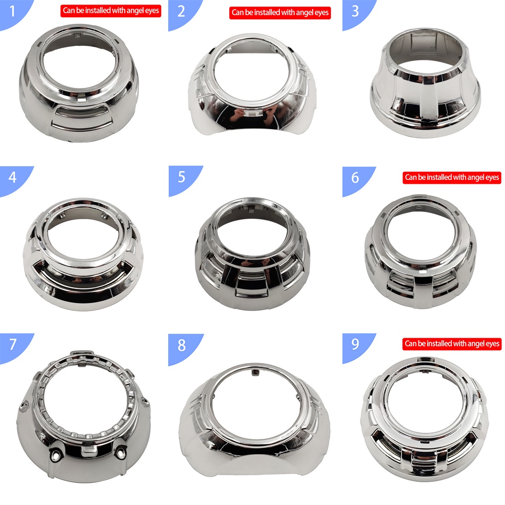 Car styling 3.0 inches projector lens shrouds Easy Install Koito Q5 Bi-xenon hid Projector shroud Ma