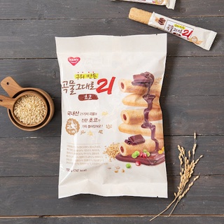 kemy grain crispy roll choco ขนมเกาหลี 곡물그대로 ทำจากธัญพืช 21ชนิด สอดไส้ช็อกโกแลต 150g