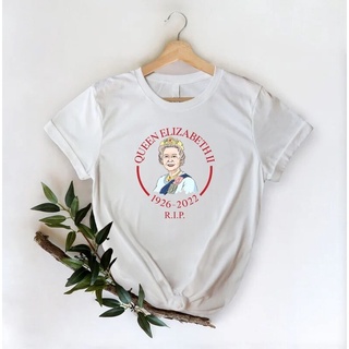 เสื้อยืดแขนสั้น พิมพ์ลาย Rest in Peace Queen 1952 Queen Elizabeth in Loves Memory สไตล์ยุโรป และอเมริกา พลัสไซซ์