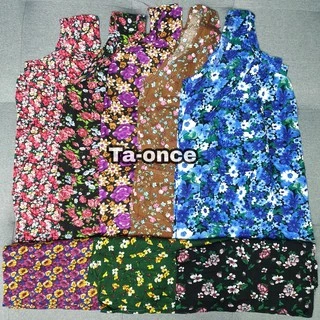 เสื้อคอกระเช้า เสื้อคอกระเช้าลายดอก คนแก่ คอพวงเล็ก/ใหญ่/จัมโบ้/จัมโบ้พิเศษ เสื้อกระเช้า (WO5)