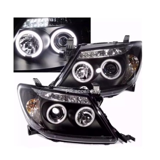 ไฟหน้า TOYOTA VIGO PROJECTOR สีดำ EAGLEYES (1 คู่)