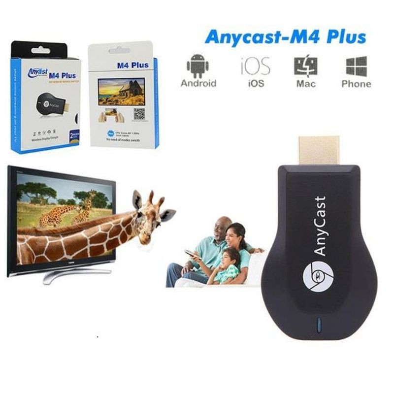 AnyCast M4 Plus Wireless Display Dongle Receiver WiFi DLNA Airplay HDMI TV Stick