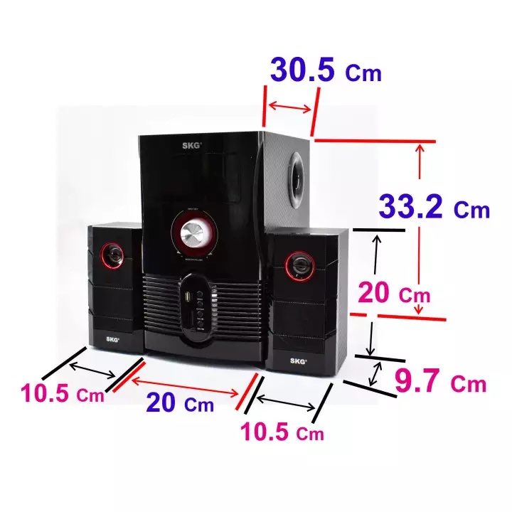 SKG ลำโพง ซับวูฟเฟอร์ 2.1 Ch 1200W รุ่น AV-8119 B สีดำ ราคา ถูกที่สุด ดีลบีเคเค แกลเลอรีภาพที่ 2