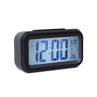 นาฬิกาปลุกตั้งโต๊ะดิจิทัล LED Digital Alarm Clock Backlight (สีดำ)