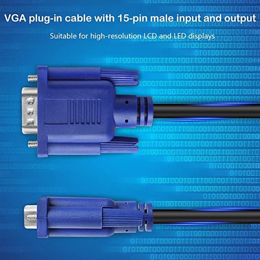 Fast Ship1.5M/3M/5M Vga To Vga Cable HD 15Pin Male To Male Cable Vga Adapter For Computer/Projector/Monitor/Pc/Tv ราคา ถูกที่สุด ดีลบีเคเค แกลเลอรีภาพที่ 6