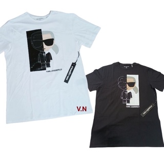 【HOT】*พร้อมส่ง*  เสื้อยืดชาย (unisex) ผู้หญิงใส่ได้ Karl Lagerfeld สีดำ,ขาว @มีไซส์ m,l,xl