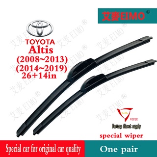 ใบปัดน้ําฝน 26+14 นิ้ว สําหรับ Toyota Altis(2008~2013)(2014~…