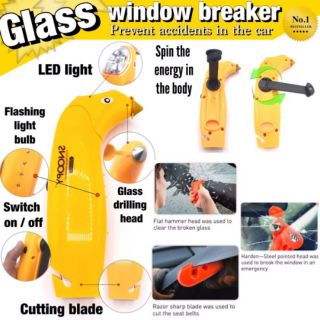 Glass Window Breaker ที่ทุบกระจกรถยนต์หัวนก กันอุบัติเหตุฉุกเฉิน