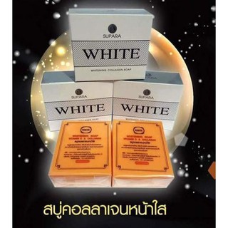 สบู่คอลลาเจนหน้าใส  supara white  collagen soap