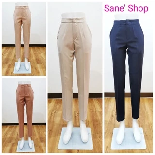 📌📌📌9 สี กางเกงทำงาน​ผู้หญิง (ทรง​ Slack)​ ทรงสแล็ค​ขายาว กระบอกเล็ก ผ้าเปเป้​ ​by SaNe​ Shop 📌📌📌