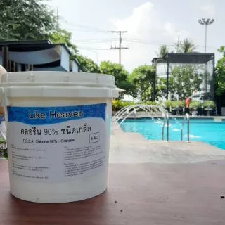 คลอรีน ปรับสภาพน้ำ Like Heaven สำหรับสระว่ายน้ำ บำบัดน้ำเสีย แบบเกล็ด ขนาด 5 KG
