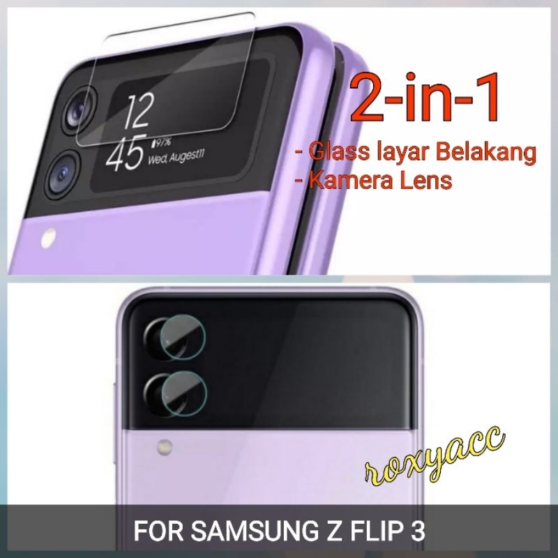 LAYER SAMSUNG Z FLIP 4, Z FLIP 3 TEMPERED GLASS back SCREEN / หลัง + กล้องป้องกันรอยขีดข่วน