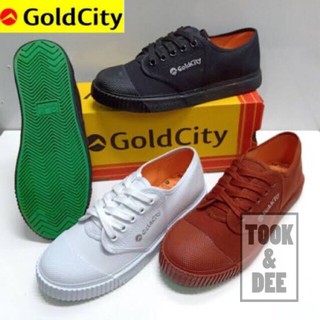 รองเท้าผ้าใบโกลด์ซิตี้ เบอร์ 27-36 (ดำ/ขาว/น้ำตาล) Gold City