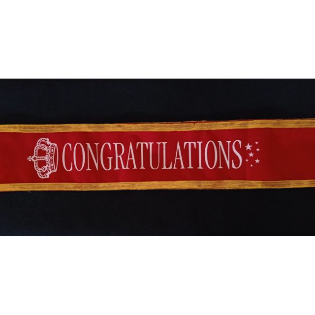 สายสะพายปัจฉิม สายผ้าริบบิ้น ผ้ากำมะหยี่