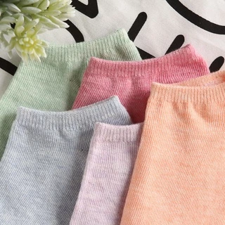 GIANTSHOP ถุงเท้าข้อสั้น ถุงเท้าสีพื้น 10 สี